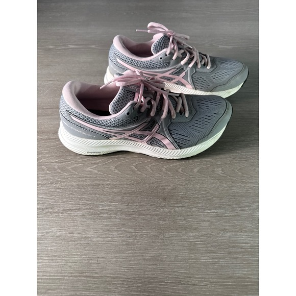 ASICS Gel Contend 7 Women's Running Shoes Gray Pink Athletic Sneakers Size 10 - Picture 1 of 11